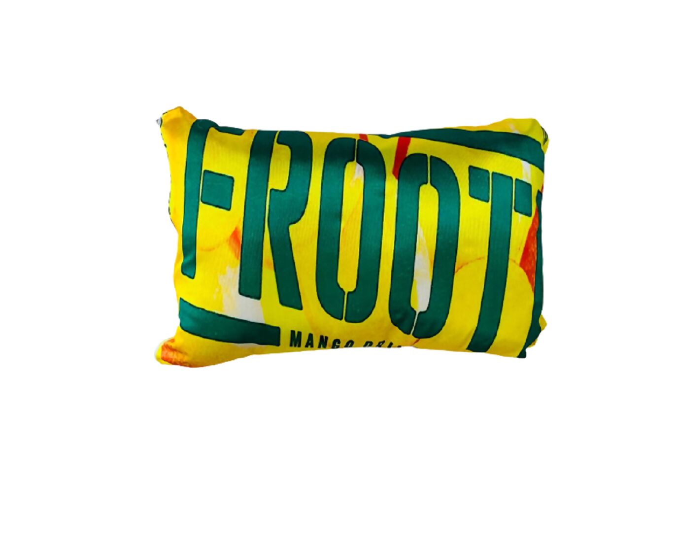 Frooti shaped microfibre filled decorative cushion for kids bedroom decor