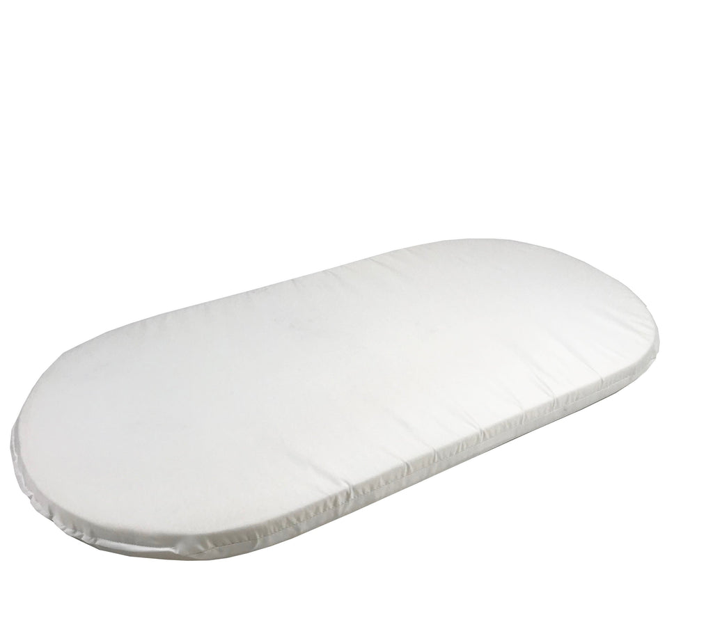 Minimalist white 1.5-inch thick custom-made foam mattress pad for newborn nursery