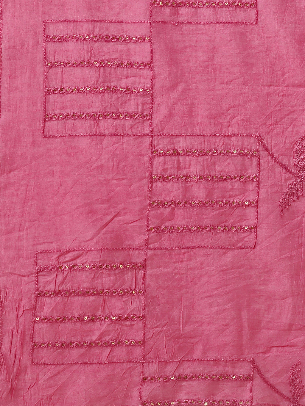 Embroidered Pink Kurta Set with Pant and Dupatta - 3-Piece Outfit