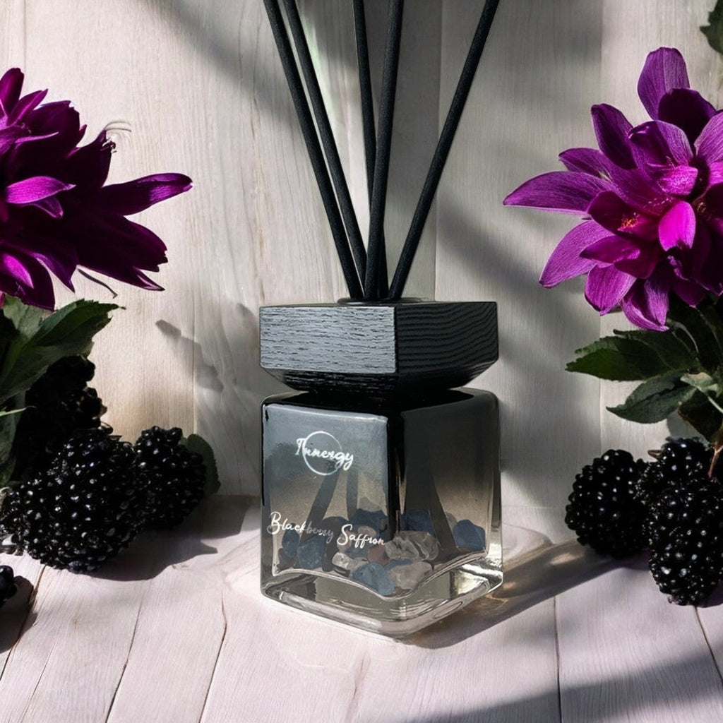 Blackberry Saffron Crystal-Enhanced Reed Oil Diffuser, 100ml