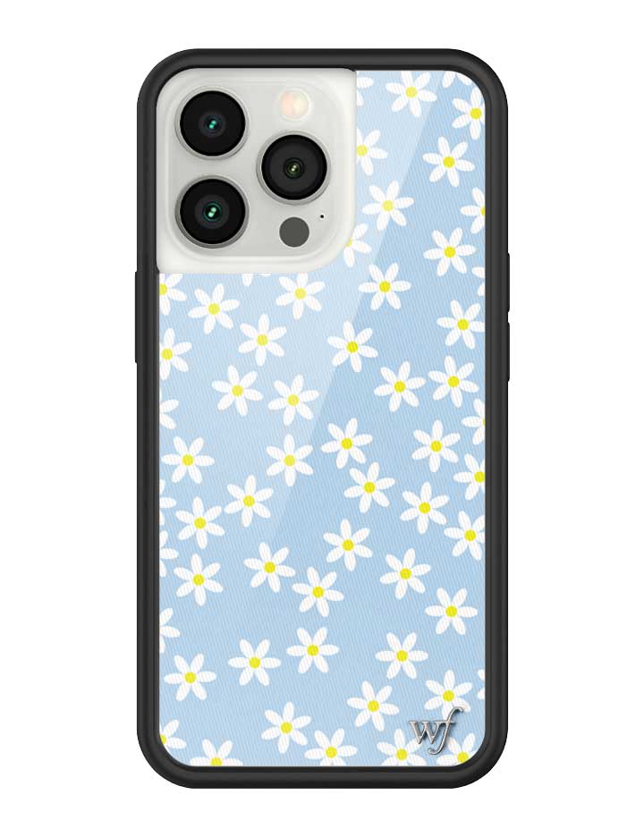 Blue Daisy Floral iPhone Case with Protective Rubber Bumper - Image 27