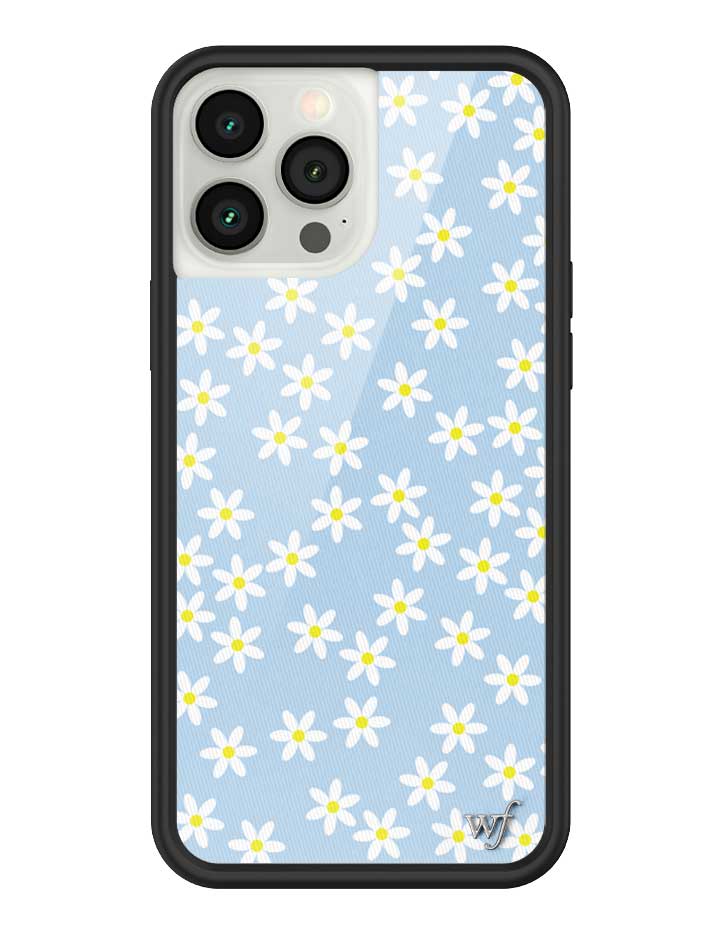 Blue Daisy Floral iPhone Case with Protective Rubber Bumper - Image 25