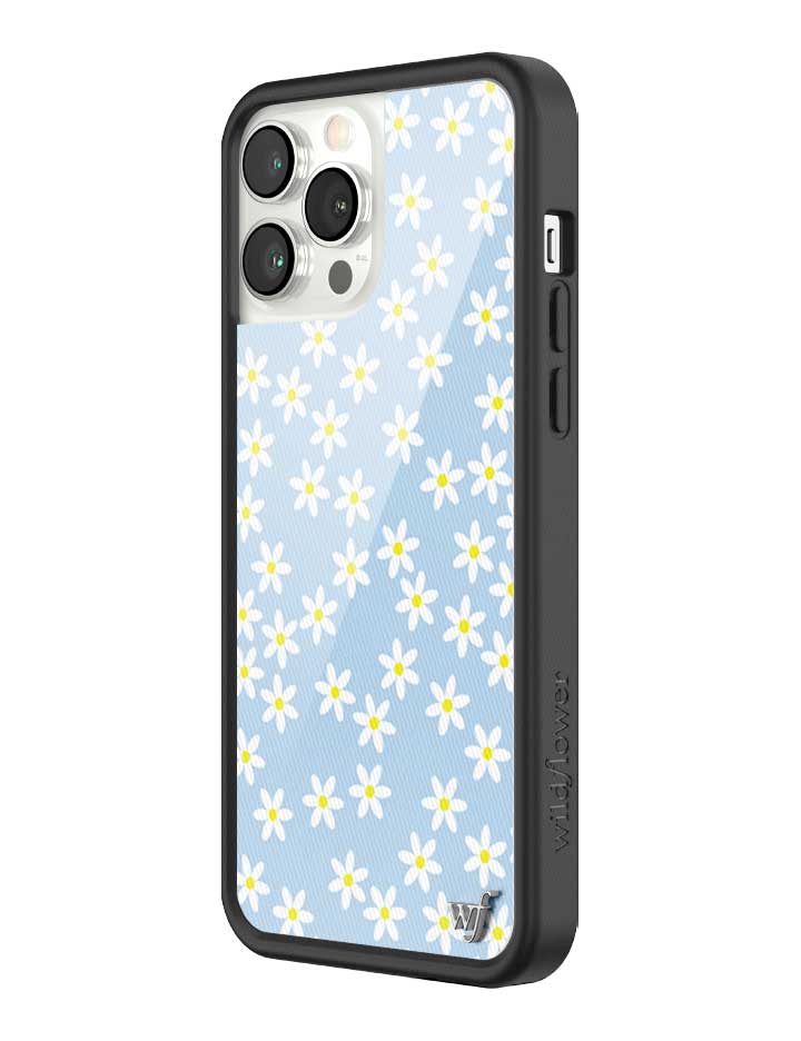 Blue Daisy Floral iPhone Case with Protective Rubber Bumper - Image 26