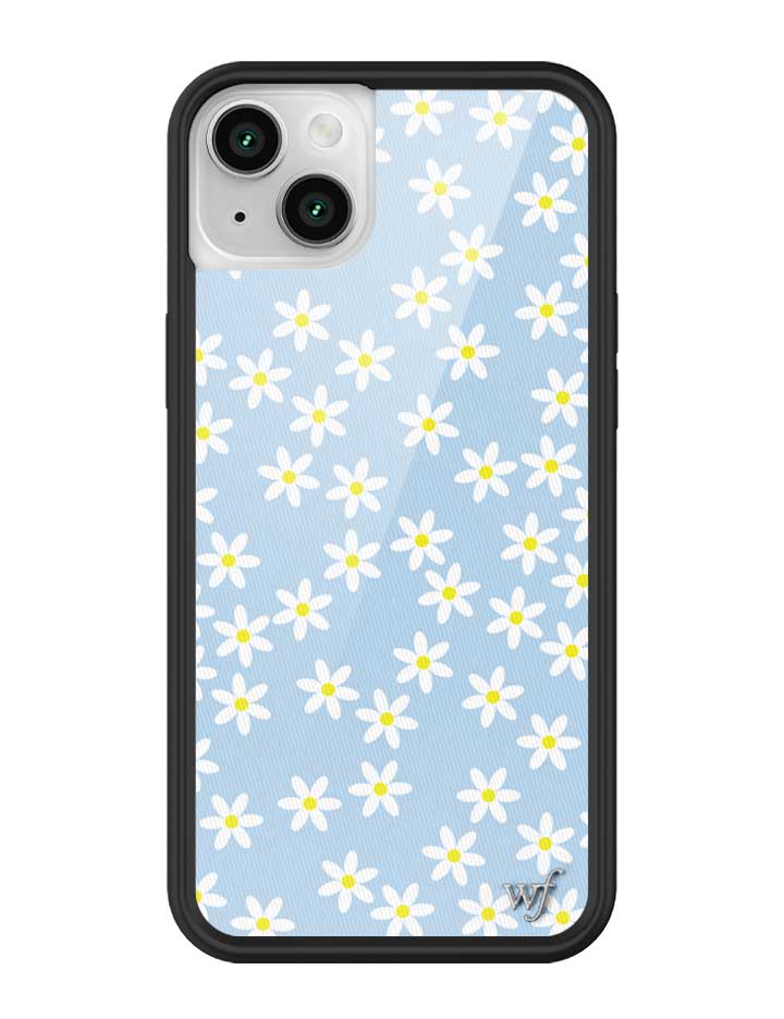 Blue Daisy Floral iPhone Case with Protective Rubber Bumper - Image 23