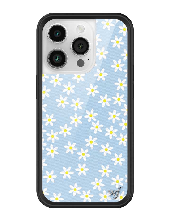 Blue Daisy Floral iPhone Case with Protective Rubber Bumper - Image 21