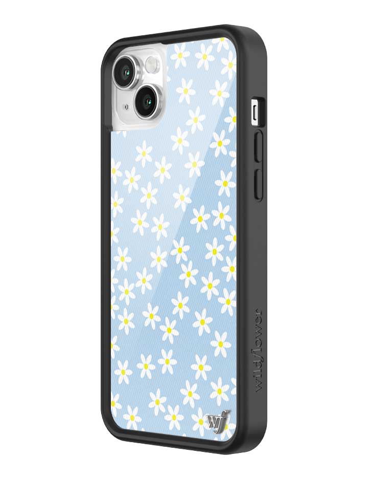 Blue Daisy Floral iPhone Case with Protective Rubber Bumper - Image 20