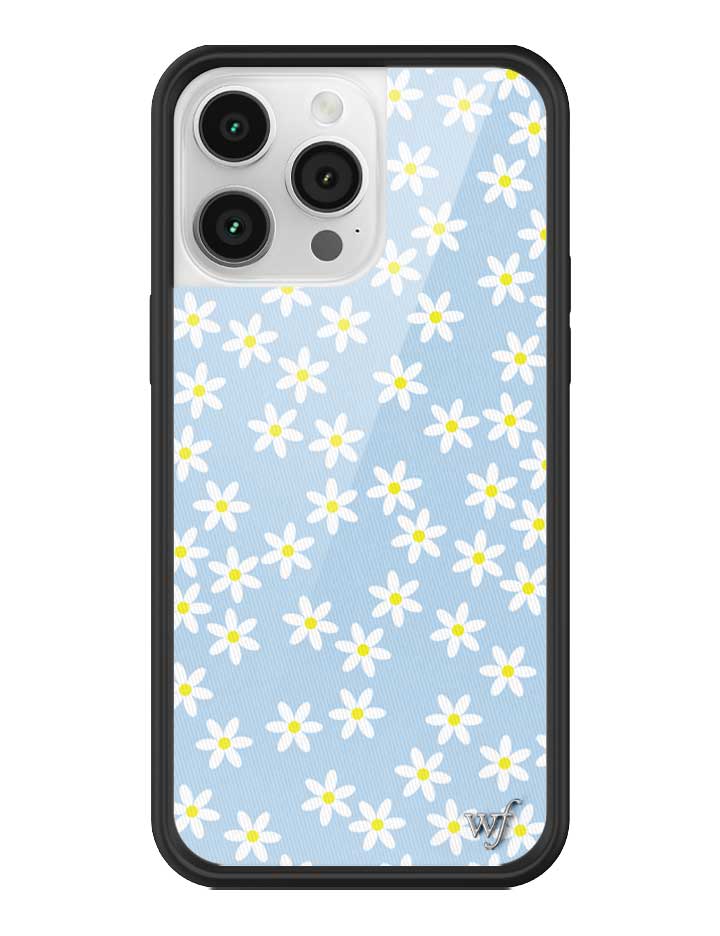 Blue Daisy Floral iPhone Case with Protective Rubber Bumper - Image 17
