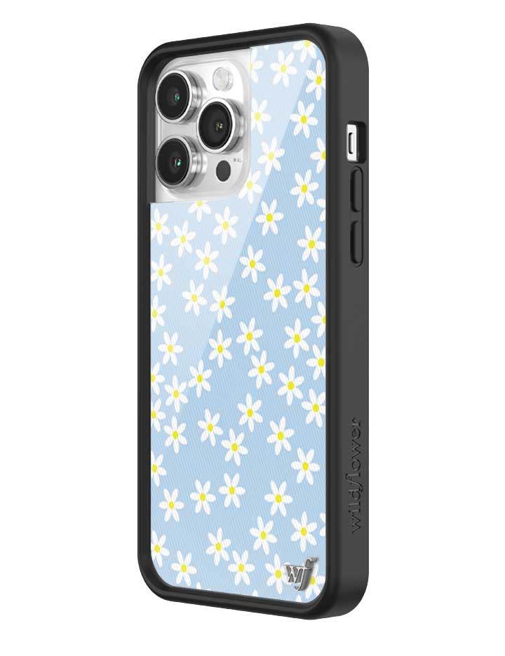 Blue Daisy Floral iPhone Case with Protective Rubber Bumper - Image 18