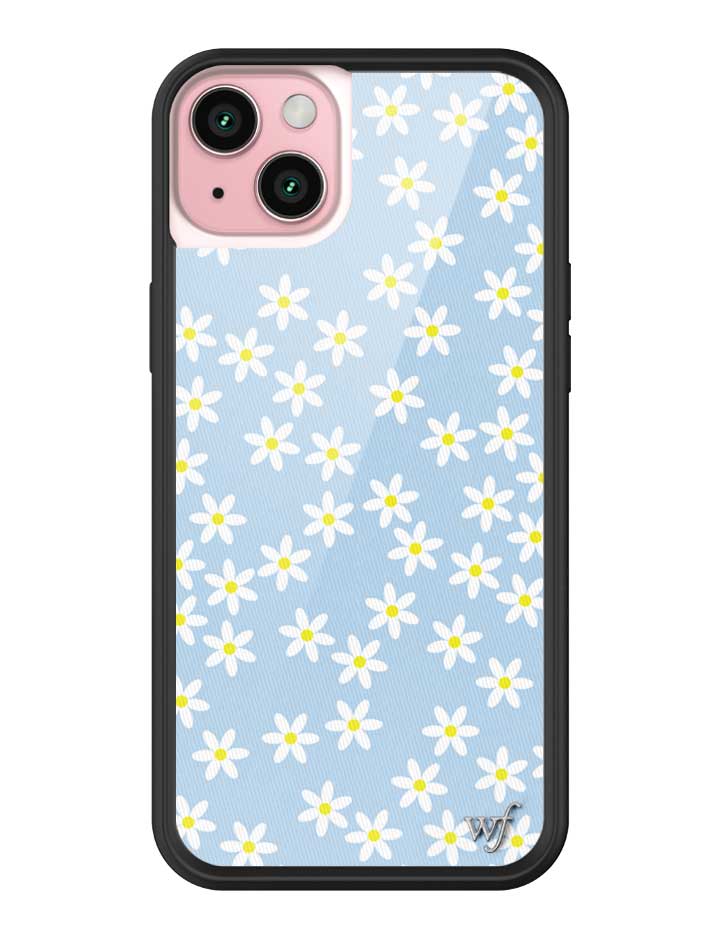 Blue Daisy Floral iPhone Case with Protective Rubber Bumper - Image 11