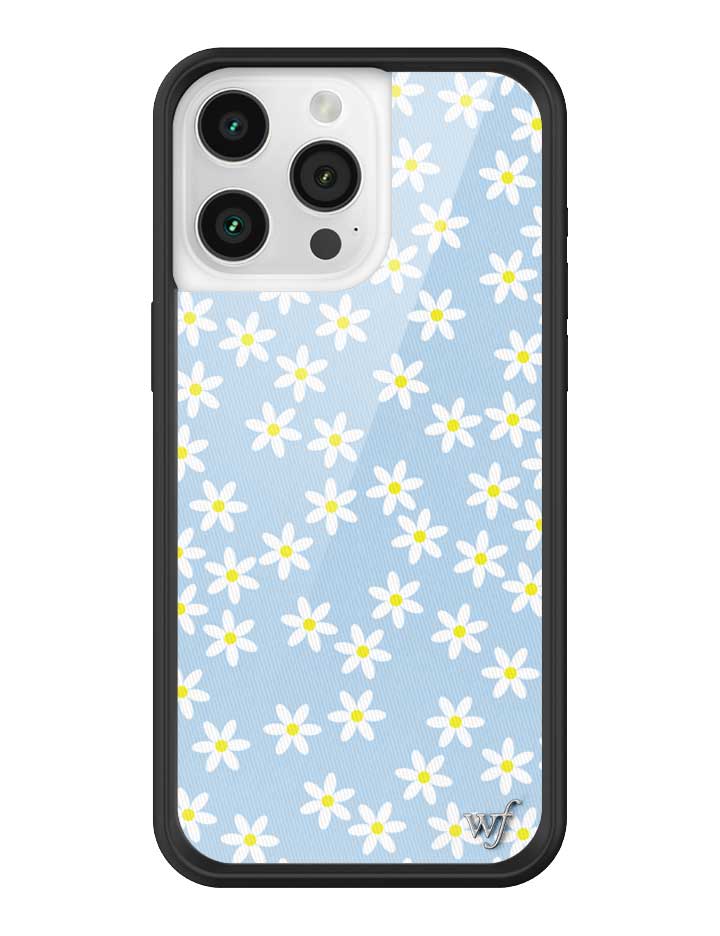 Blue Daisy Floral iPhone Case with Protective Rubber Bumper - Image 9