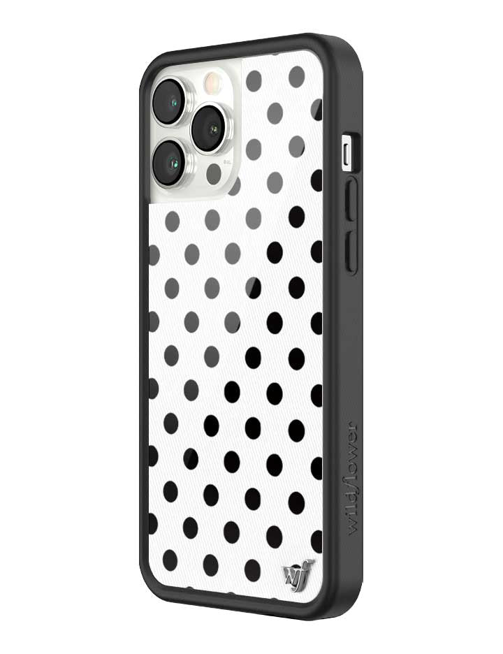 Polka Dot iPhone Case in White and Black - Image 40