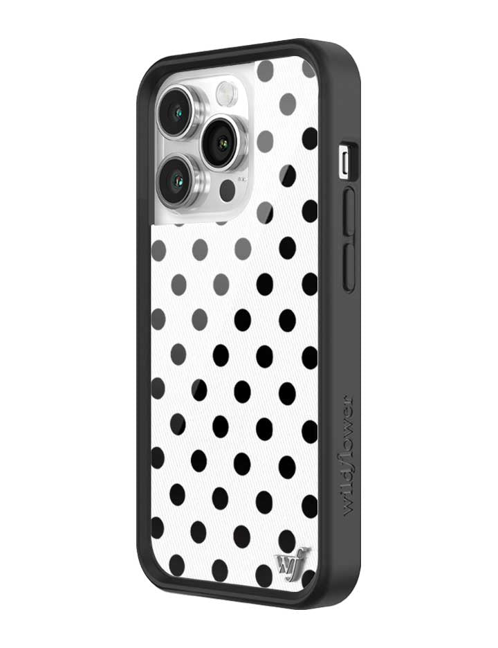 Polka Dot iPhone Case in White and Black - Image 36
