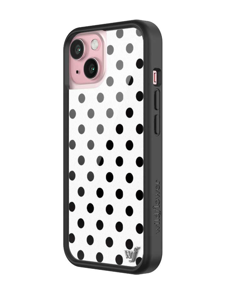 Polka Dot iPhone Case in White and Black - Image 32