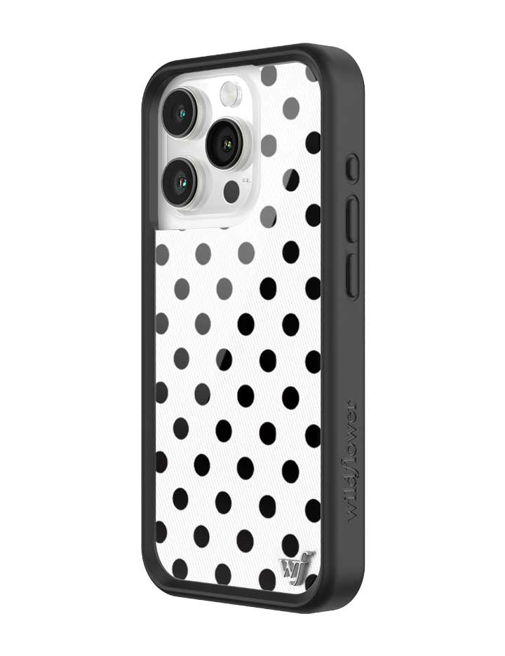 Polka Dot iPhone Case in White and Black - Image 30