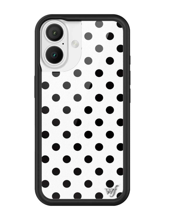 Polka Dot iPhone Case in White and Black