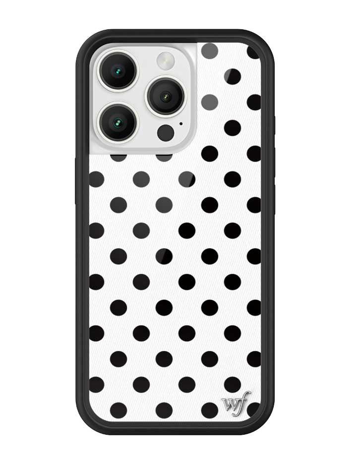 Polka Dot iPhone Case in White and Black