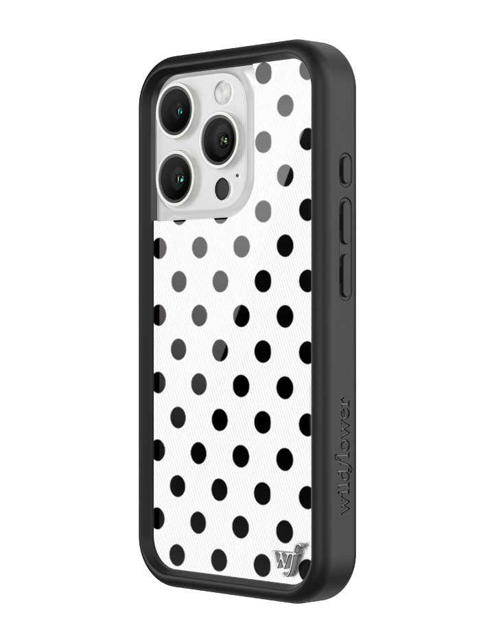 Polka Dot iPhone Case in White and Black - Image 20