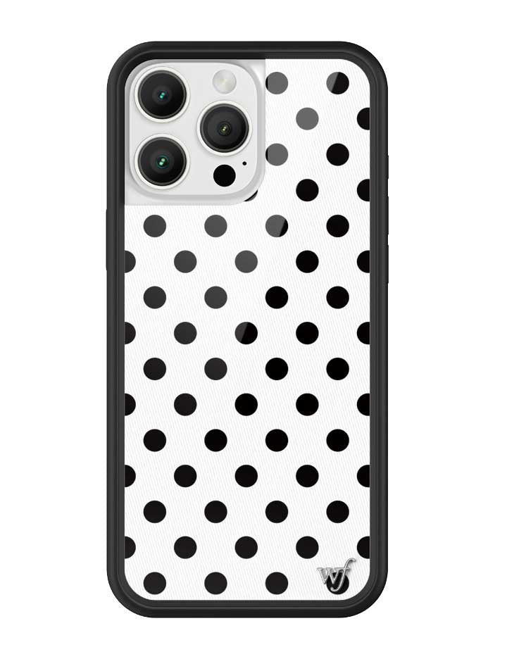 Polka Dot iPhone Case in White and Black