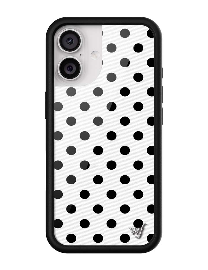 Polka Dot iPhone Case in White and Black