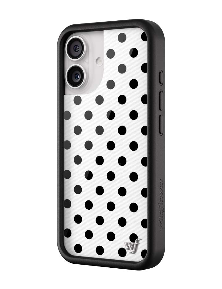 Polka Dot iPhone Case in White and Black - Image 8