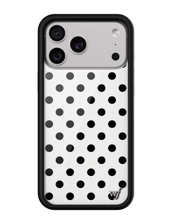 Polka Dot iPhone Case in White and Black