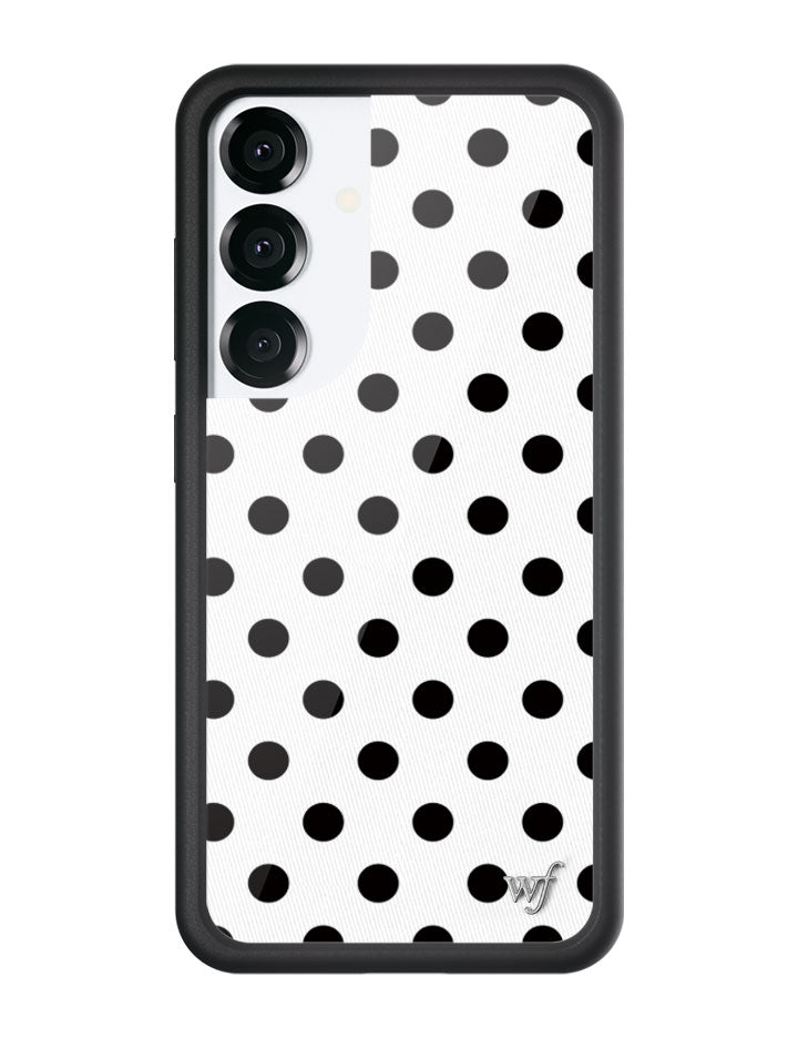 Polka Dot | White and Black Samsung Galaxy Case