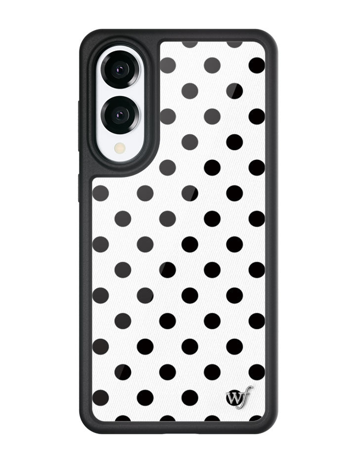 Polka Dot Samsung Galaxy Case in White and Black - Image 3