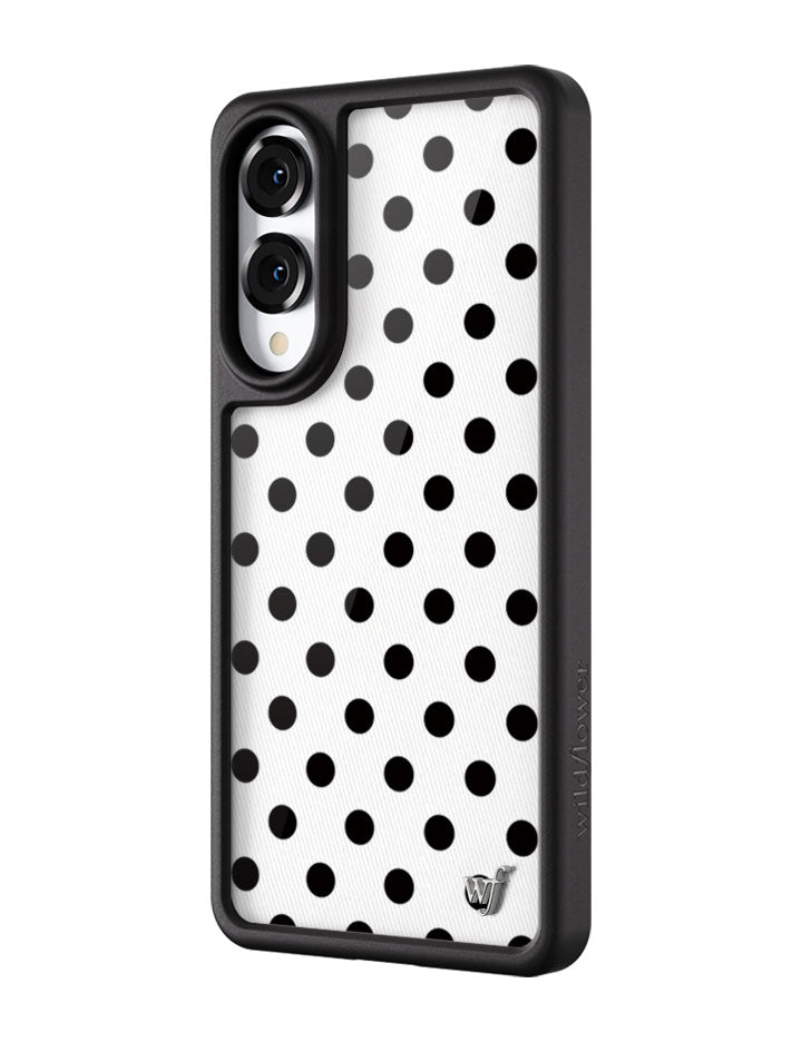 Polka Dot Samsung Galaxy Case in White and Black - Image 4