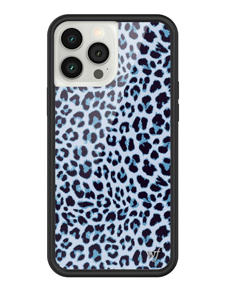 Meow Blue Leopard Print iPhone Case with Protective Finish - Image 39