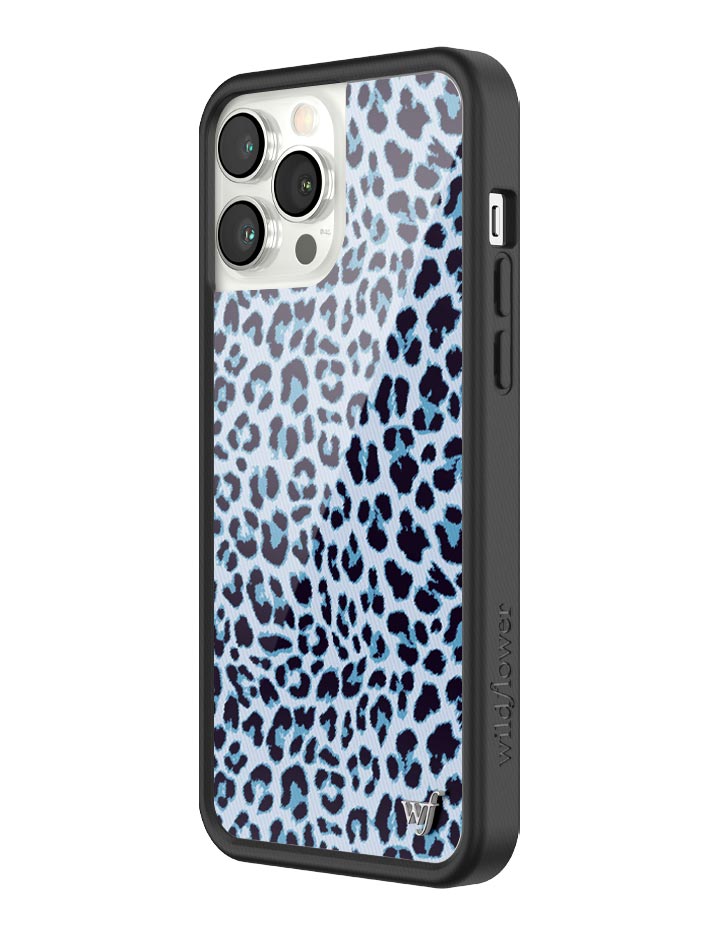 Meow Blue Leopard Print iPhone Case with Protective Finish - Image 40
