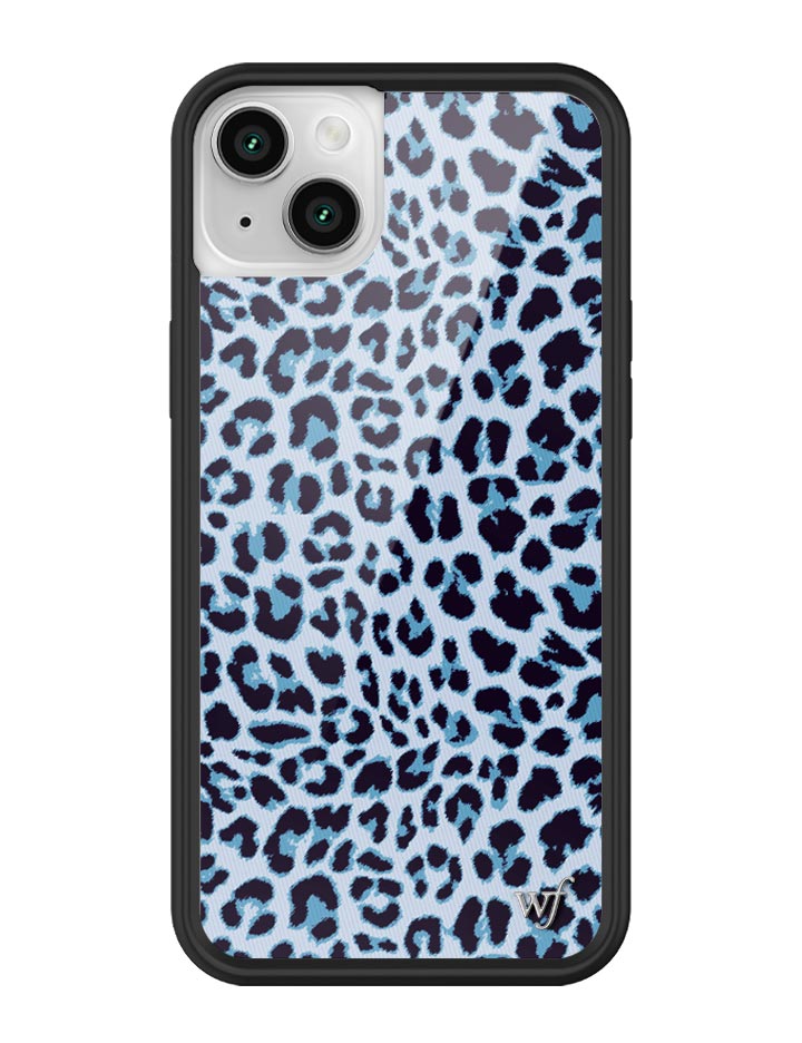 Meow Blue Leopard Print iPhone Case with Protective Finish - Image 37