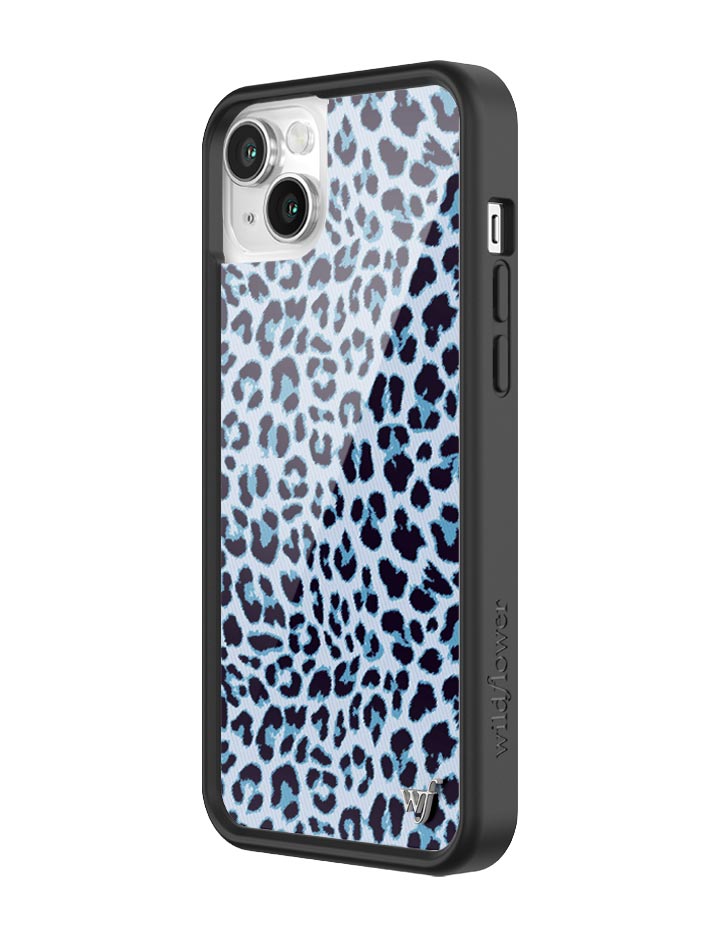 Meow Blue Leopard Print iPhone Case with Protective Finish - Image 38