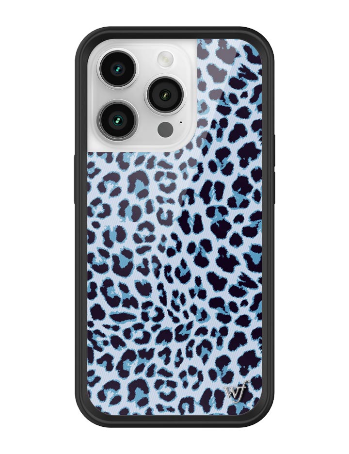 Meow Blue Leopard Print iPhone Case with Protective Finish - Image 35