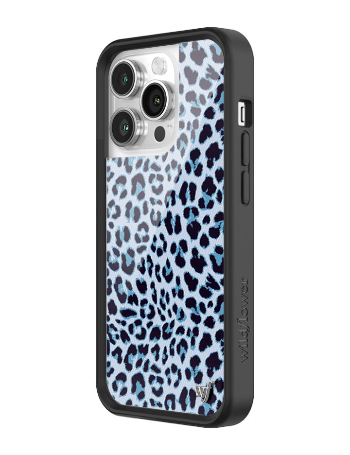 Meow Blue Leopard Print iPhone Case with Protective Finish - Image 36