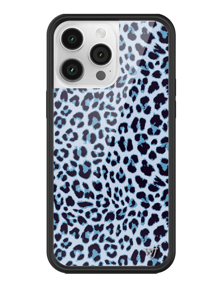 Meow Blue Leopard Print iPhone Case with Protective Finish - Image 33