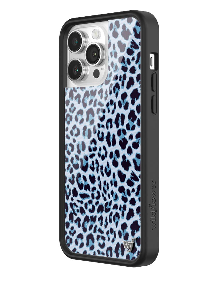 Meow Blue Leopard Print iPhone Case with Protective Finish - Image 34