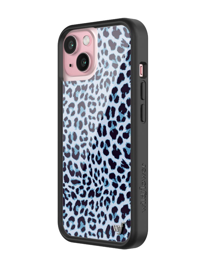 Meow Blue Leopard Print iPhone Case with Protective Finish - Image 32