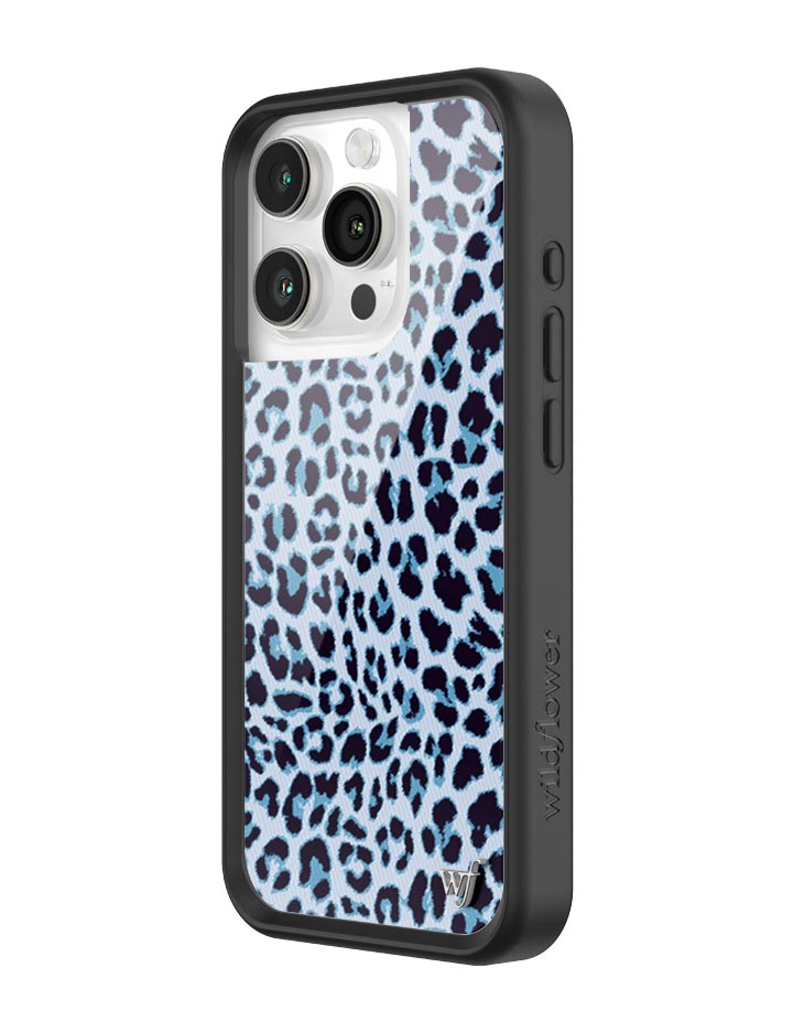 Meow Blue Leopard Print iPhone Case with Protective Finish - Image 30