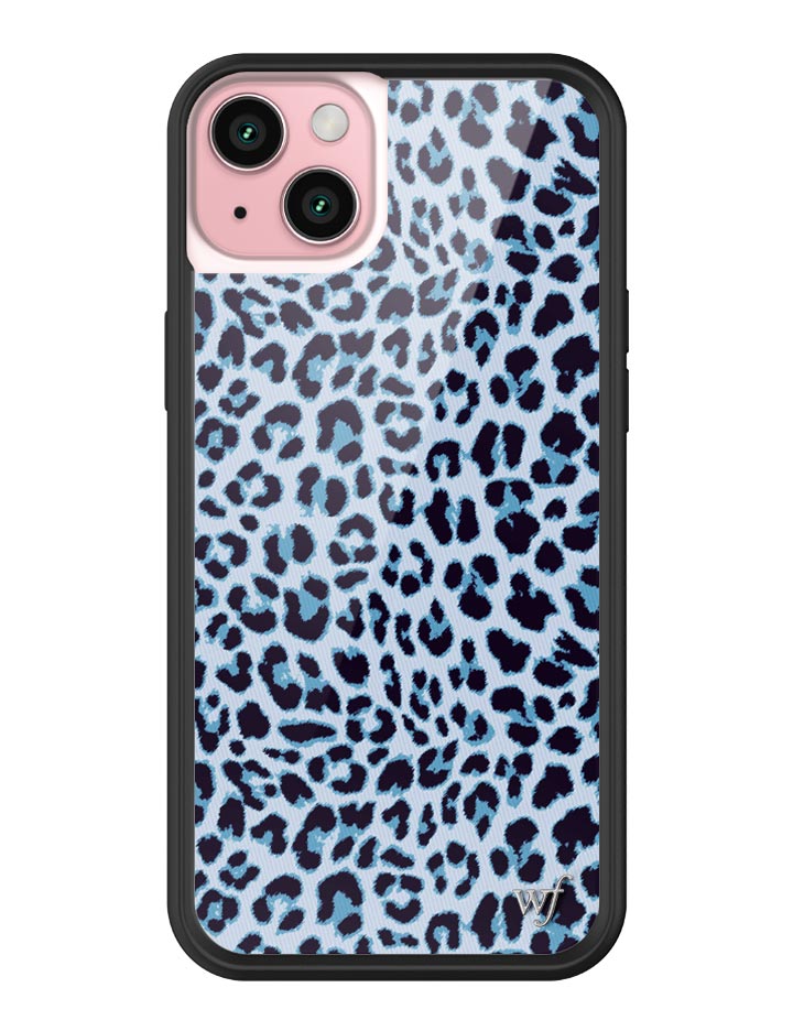 Meow Blue Leopard Print iPhone Case with Protective Finish - Image 27