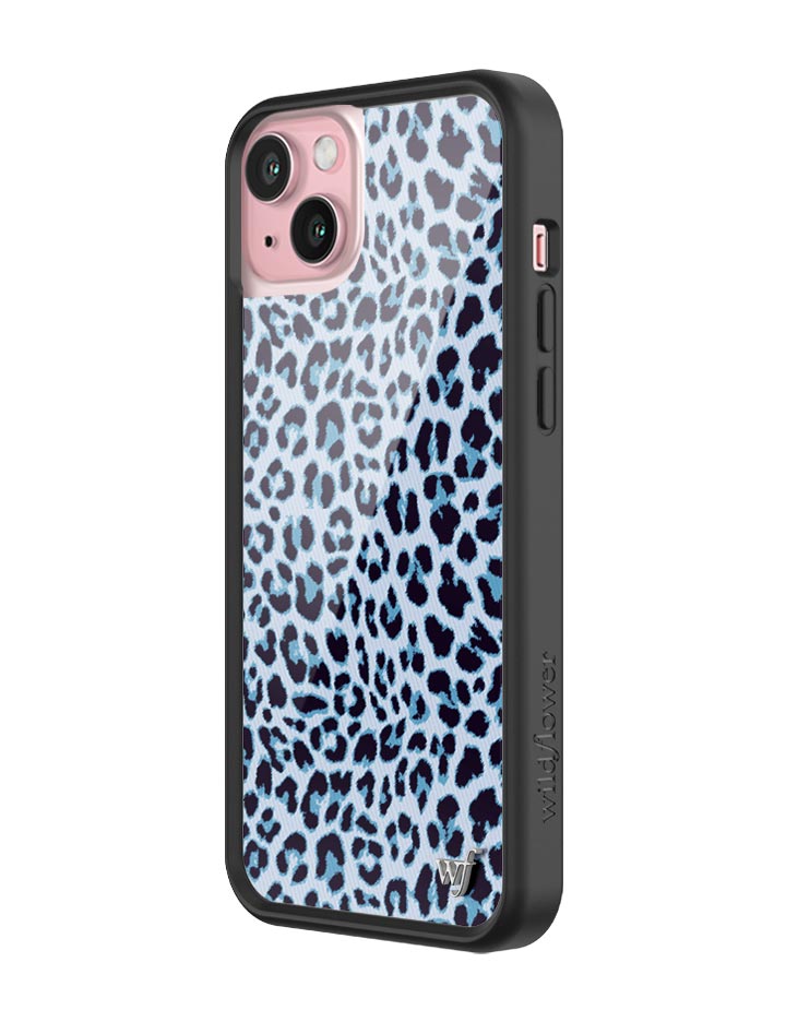 Meow Blue Leopard Print iPhone Case with Protective Finish - Image 28