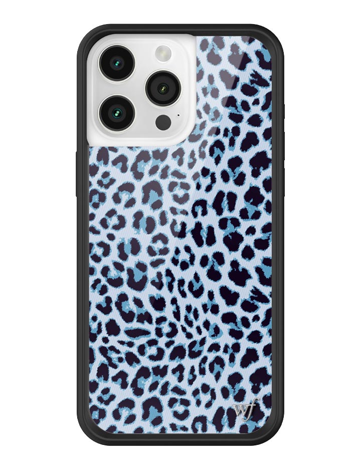 Meow Blue Leopard Print iPhone Case with Protective Finish - Image 25
