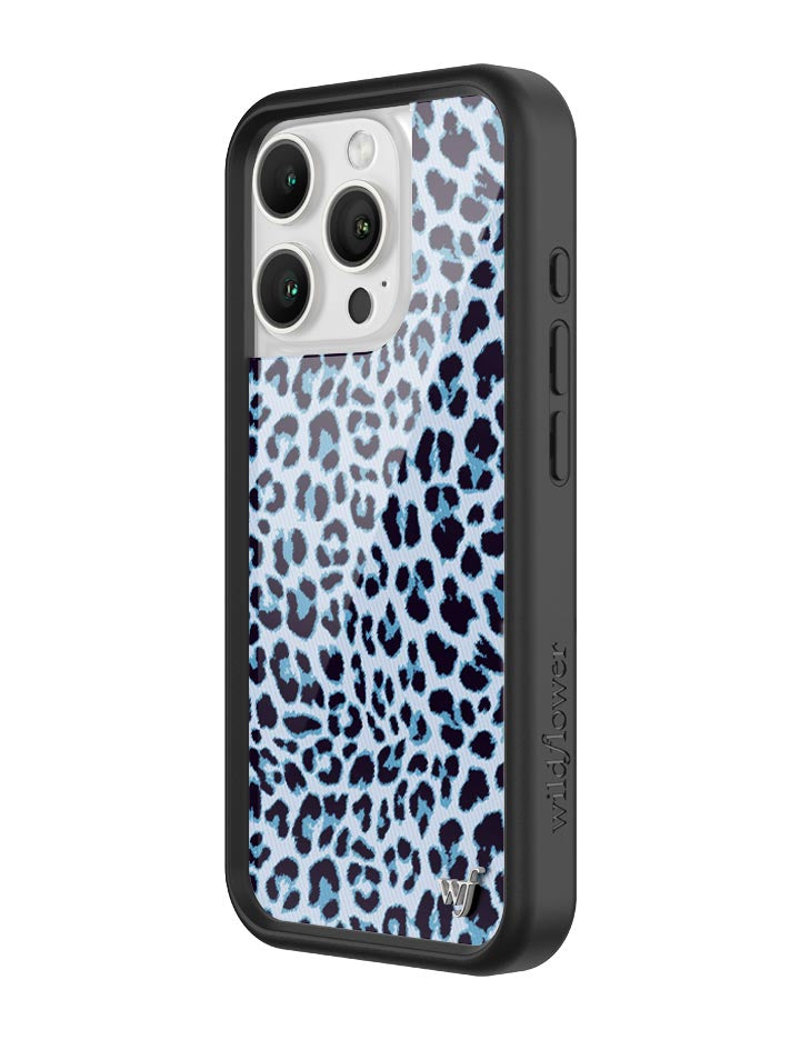 Meow Blue Leopard Print iPhone Case with Protective Finish - Image 20