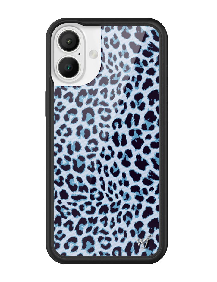 Meow Blue Leopard Print iPhone Case with Protective Finish - Image 17