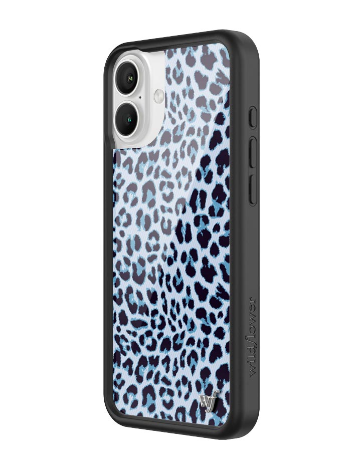 Meow Blue Leopard Print iPhone Case with Protective Finish - Image 18