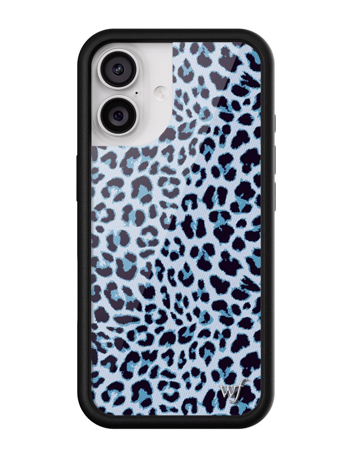 Meow Blue Leopard Print iPhone Case with Protective Finish - Image 7