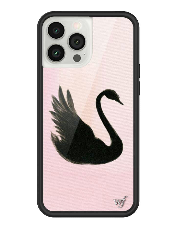 Black Swan iPhone Case with Pink Background Protective Bumper - Image 29