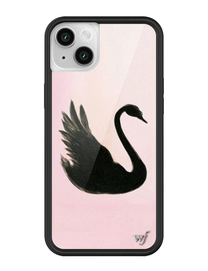 Black Swan iPhone Case with Pink Background Protective Bumper - Image 27