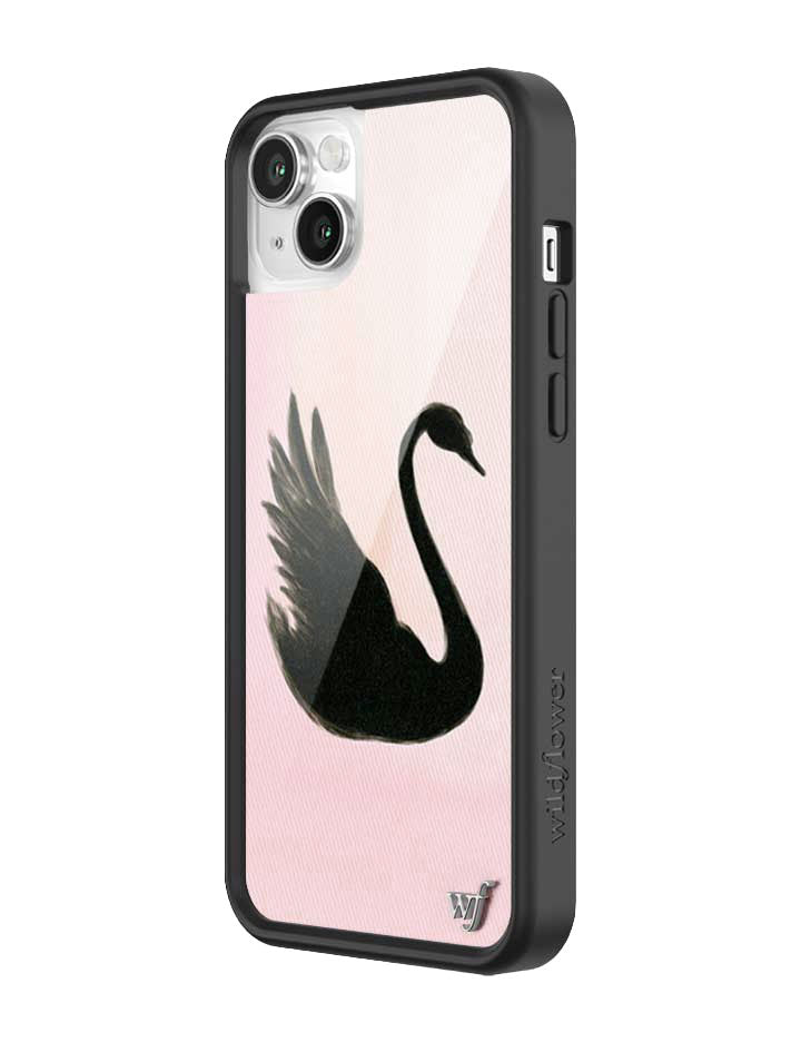 Black Swan iPhone Case with Pink Background Protective Bumper - Image 28