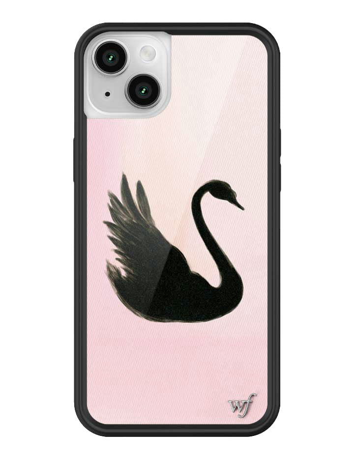 Black Swan iPhone Case with Pink Background Protective Bumper - Image 23