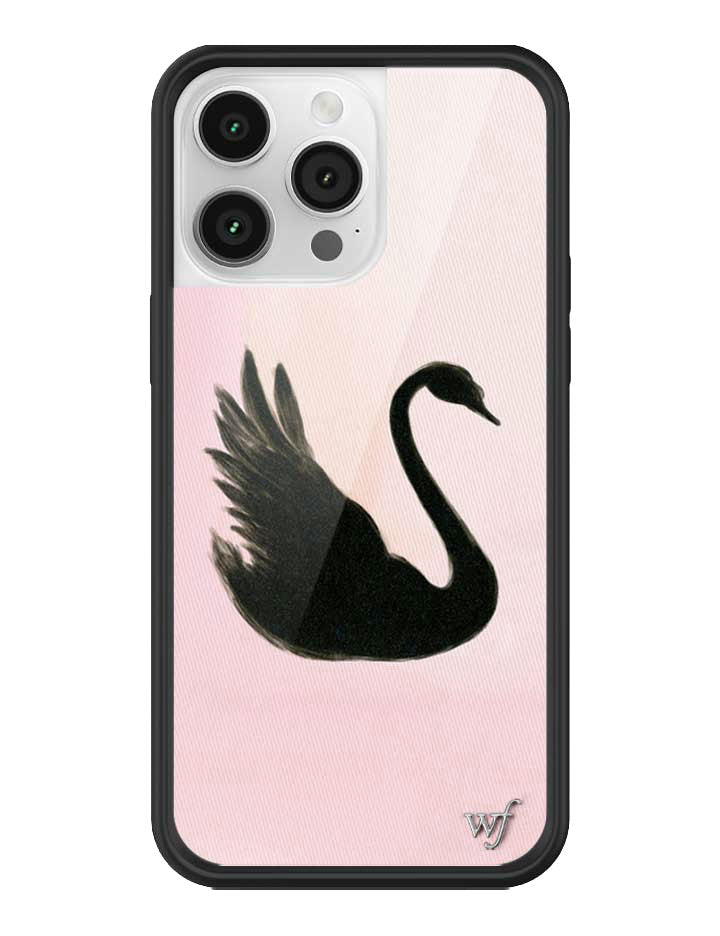 Black Swan iPhone Case with Pink Background Protective Bumper - Image 21